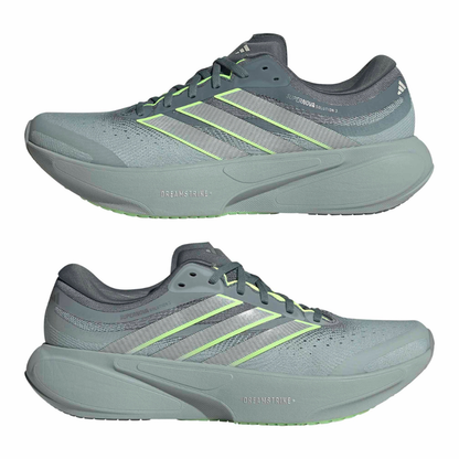 adidas Men's Supernova Solution 3 Running Shoes in Blue Oxide/Linen Green/Wonder Sage AW26