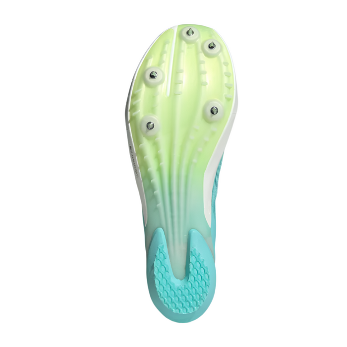 adidas Unisex Adizero Ambition Track Running Spikes in Flash Aqua/Zero Metalic/Lucid Lemon AW25