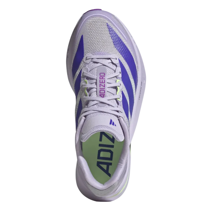 adidas Women's Adizero Boston 13 Running Shoes in Purple Tint/Solar Purple/Green Spark AW26