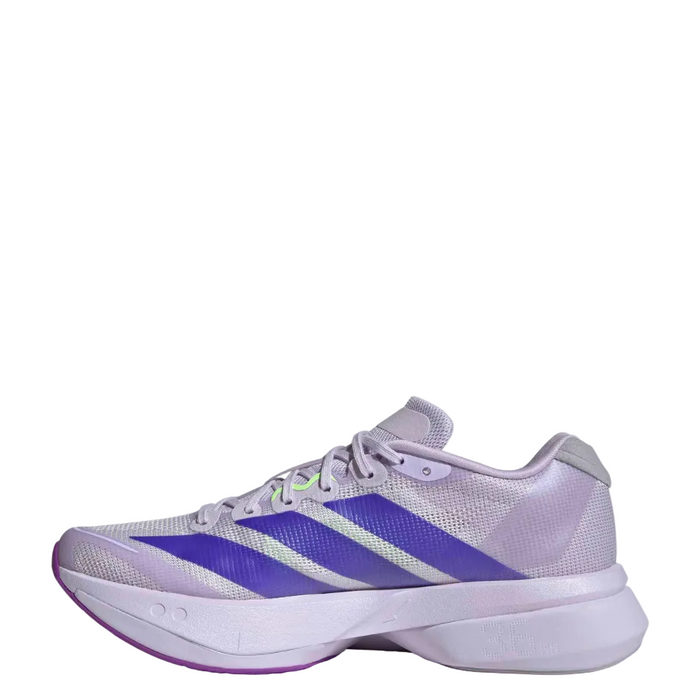 adidas Women's Adizero Boston 13 Running Shoes in Purple Tint/Solar Purple/Green Spark AW26