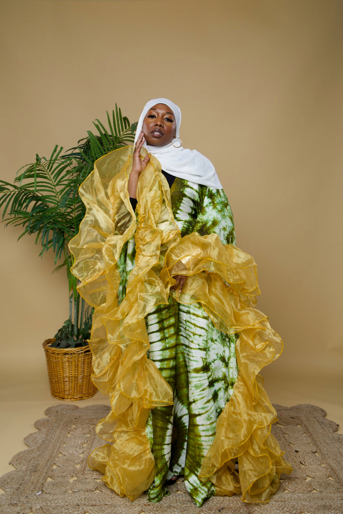 Adire bubu/kaftan gown.
