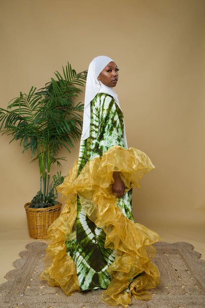 Adire bubu/kaftan gown.