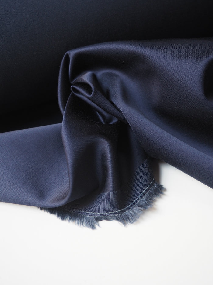 Aegean Blue Cotton/Viscose Satin