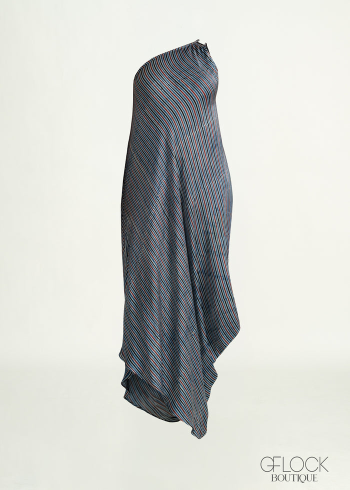 Ajrakh Handprinted Draped Dress - 070226