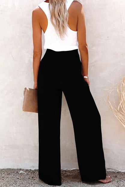 Alina | Smocked High-Waist Beach Pants