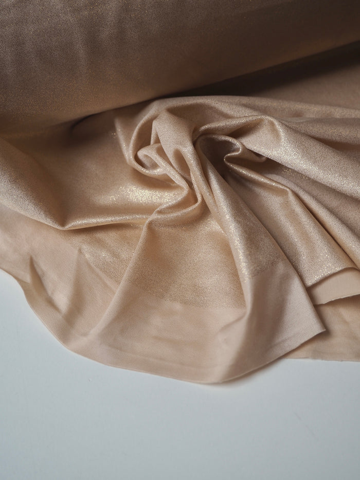 Almond Shimmer Lycra Jersey