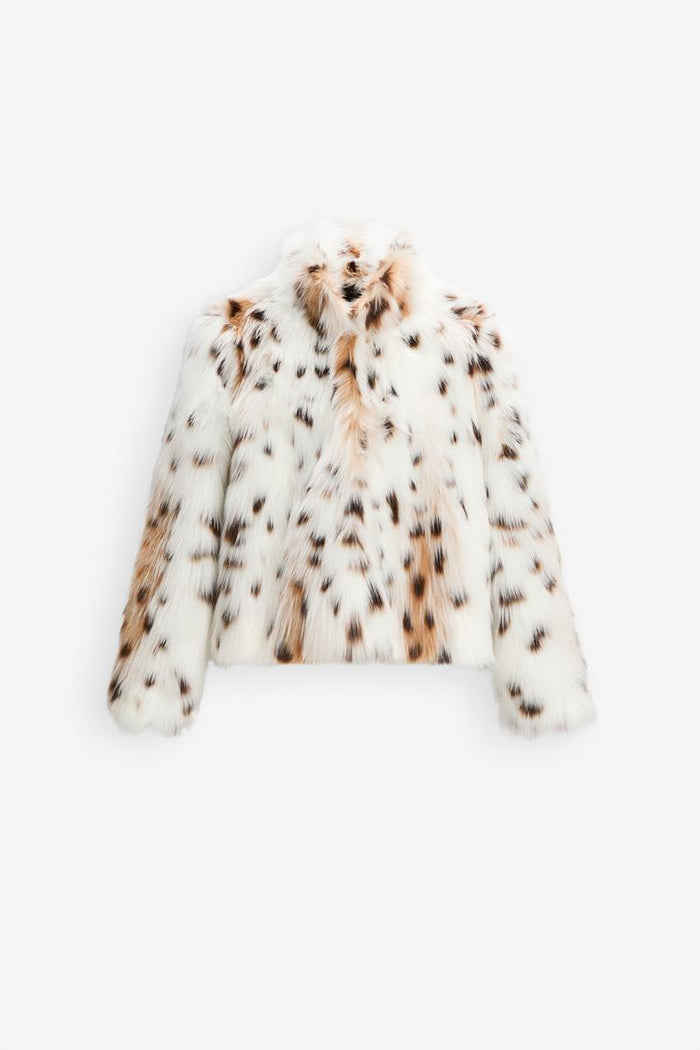 ANNALISE - WILD LEOPARD FAUX FUR JACKET