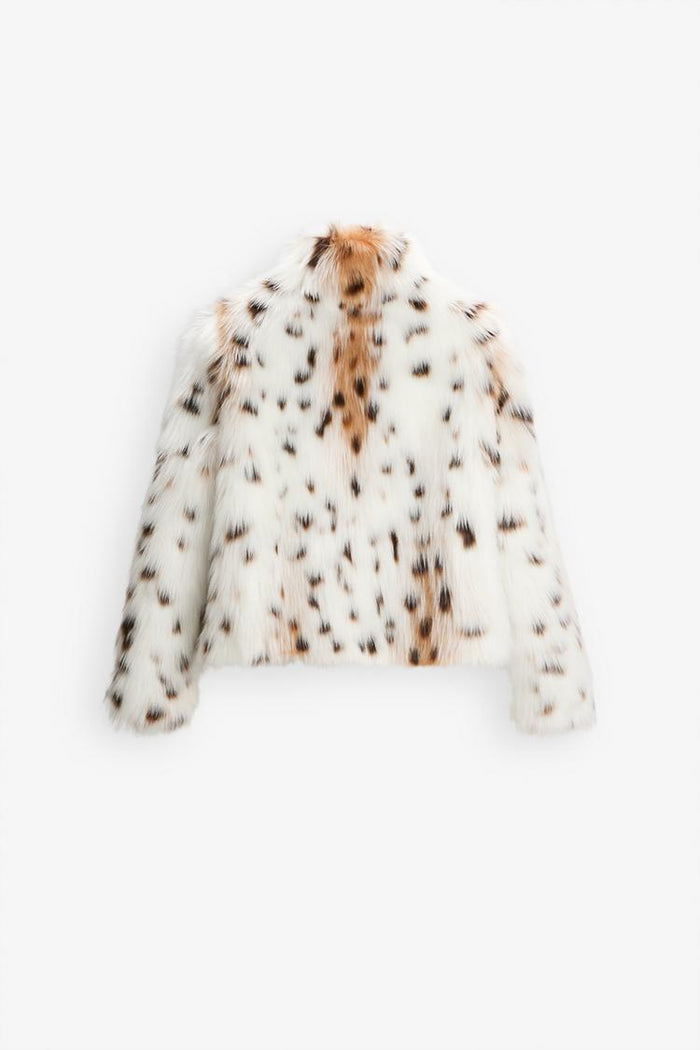 ANNALISE - WILD LEOPARD FAUX FUR JACKET