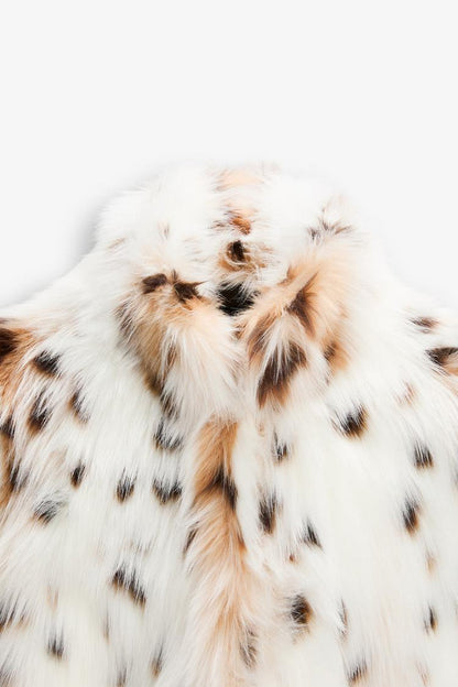 ANNALISE - WILD LEOPARD FAUX FUR JACKET