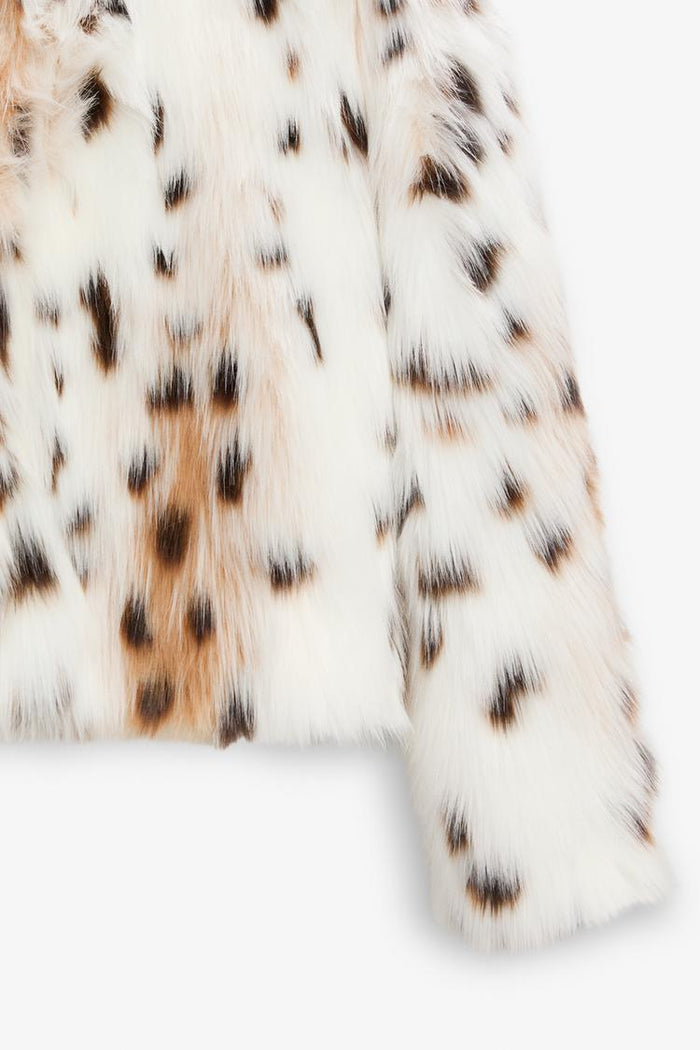 ANNALISE - WILD LEOPARD FAUX FUR JACKET