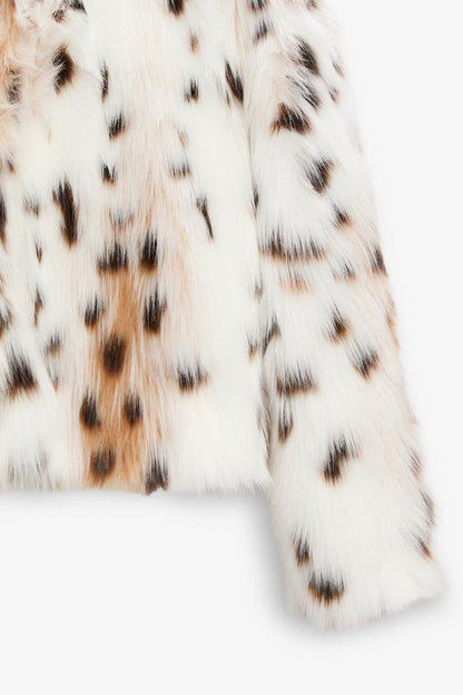ANNALISE - WILD LEOPARD FAUX FUR JACKET