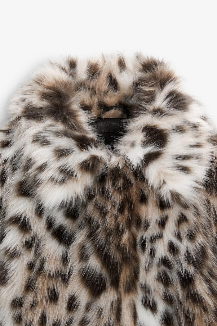 ANNALISE - WILD LEOPARD FAUX FUR JACKET