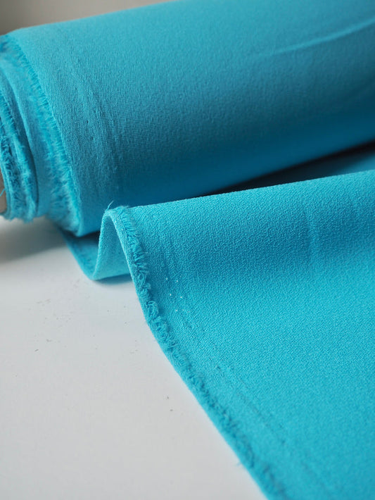 Aqua Blue Mediumweight Crepe