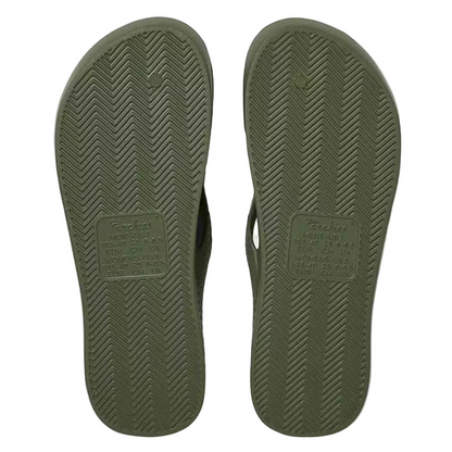 Archies Arch Support Flip Flops in Khaki