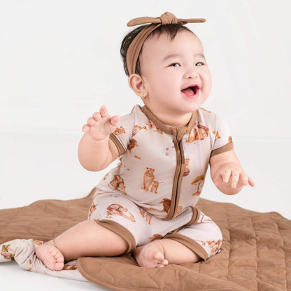 Ari (Lion) TENCEL‚Ñ¢ Modal Short Sleeve Romper - Jammie Session
