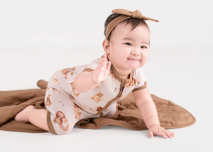 Ari (Lion) TENCEL‚Ñ¢ Modal Short Sleeve Romper - Jammie Session