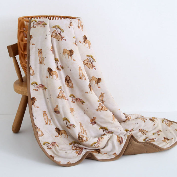 Ari (Lion) TENCEL‚Ñ¢ Modal Toddler Quilted Blanket - Jammie Session