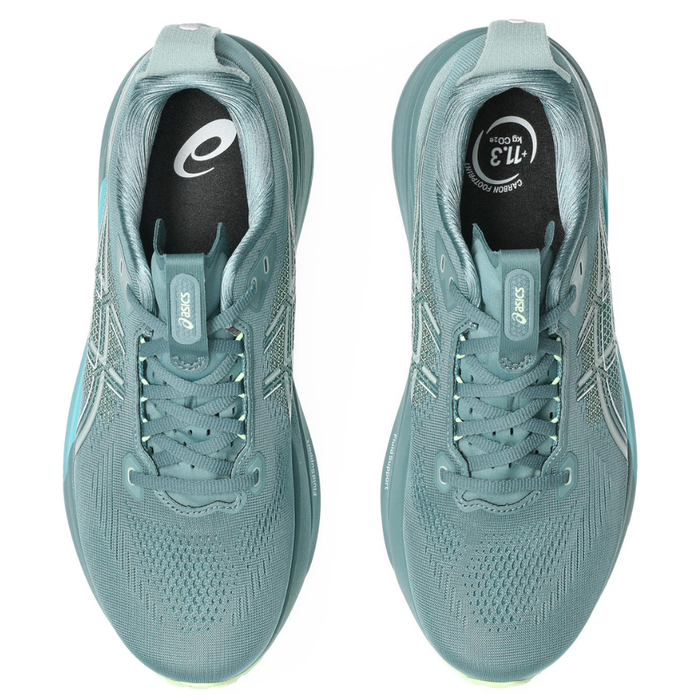 ASICS Men's GEL-KAYANO 33 Running Shoes in Foggy Teal/Illuminate Yellow AW26