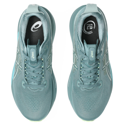 ASICS Men's GEL-KAYANO 33 Running Shoes in Foggy Teal/Illuminate Yellow AW26