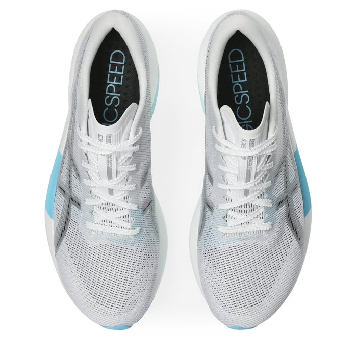 ASICS Unisex Magic Speed 5 Running Shoes in White/Pure Silver AW26