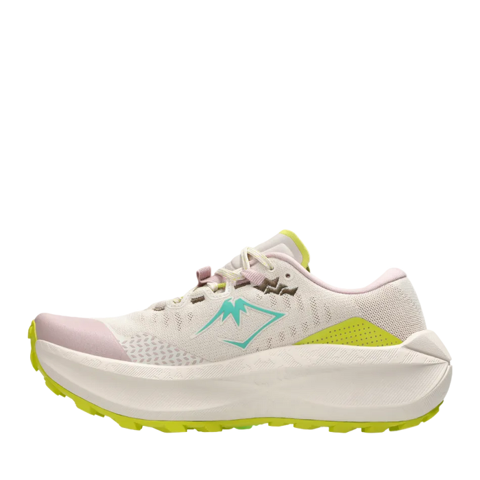 ASICS Women's TRABUCO MAX 5 Trail Running Shoes in Mineral Beige/Aurora Green, side view