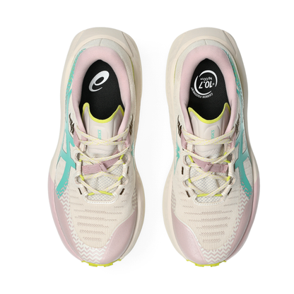 ASICS Women's TRABUCO MAX 5 Trail Running Shoes in Mineral Beige/Aurora Green