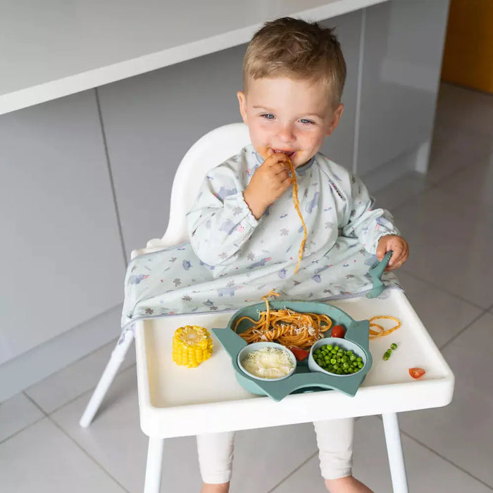 Assiette en silicone avec ventouse Tidy Tot - Hibou - Lilinappy