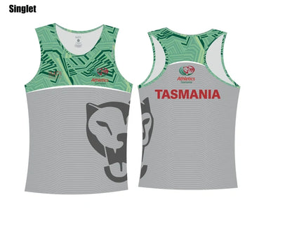ATAS Ladies  Grey and Green Singlet