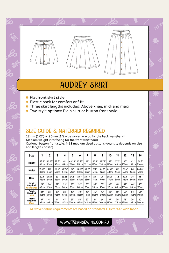 Audrey Skirt Sewing Pattern