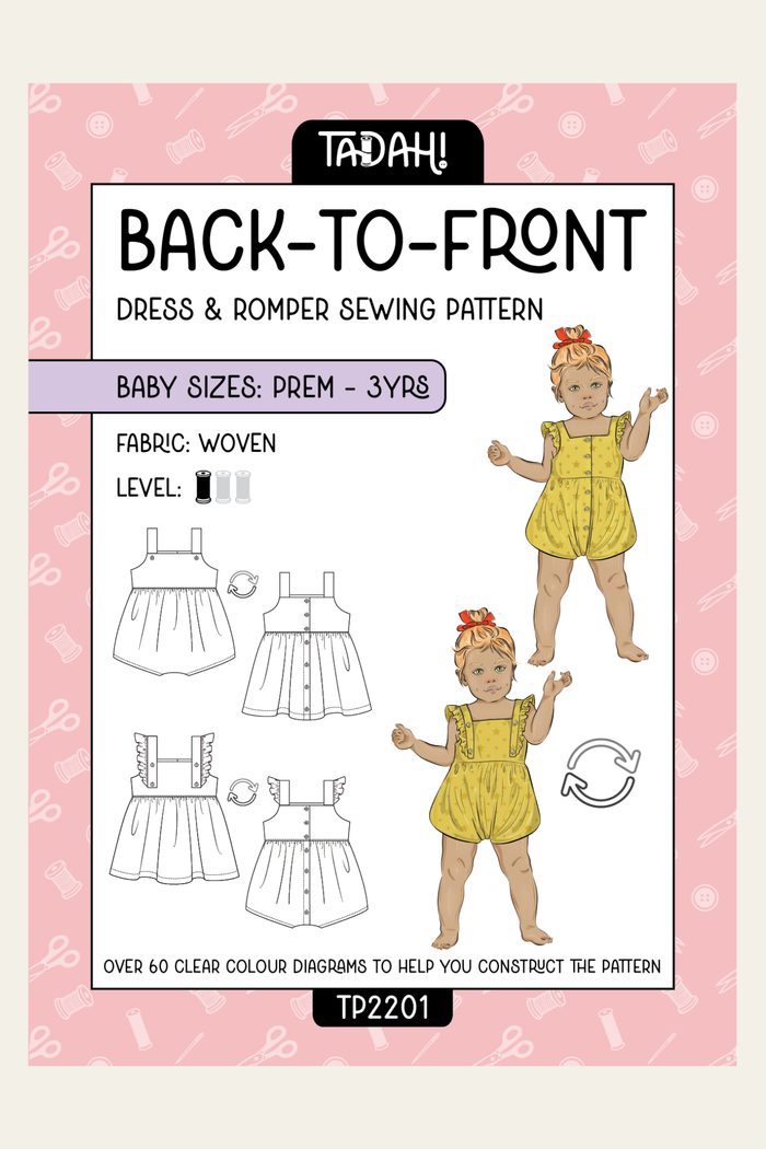 Baby Back to Front Dress & Romper Sewing Pattern