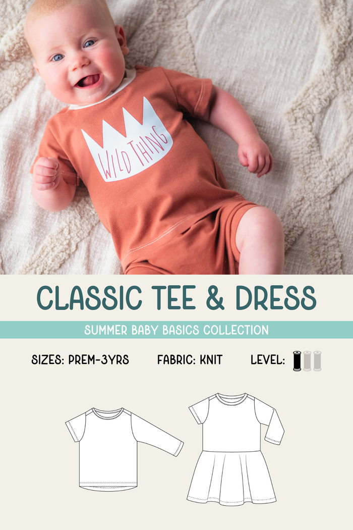 Baby Basics - Knit - Classic Tee & Dress Sewing Pattern