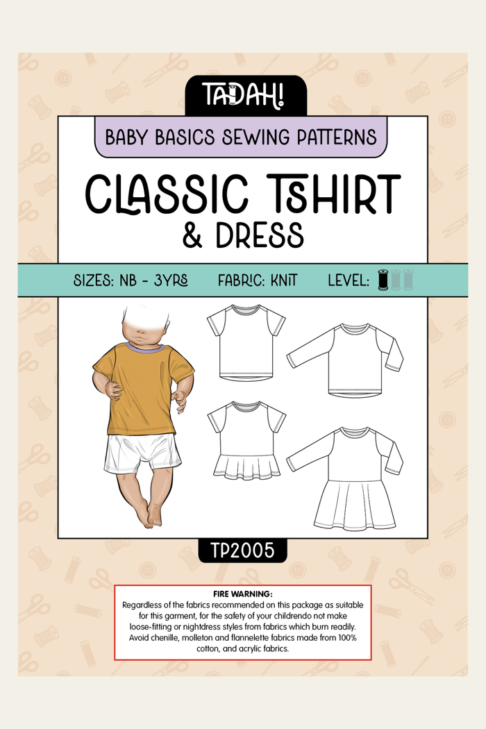 Baby Basics - Knit - Classic Tee & Dress Sewing Pattern
