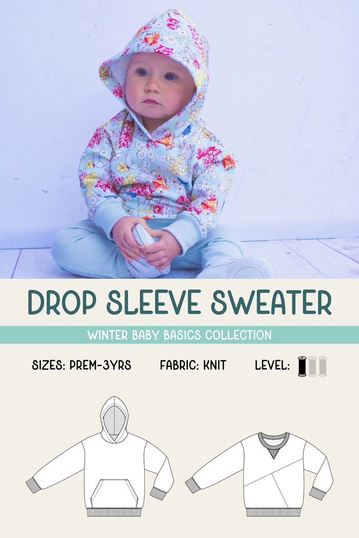 Baby Basics - Knit - Drop Sleeve Sweater Sewing Pattern