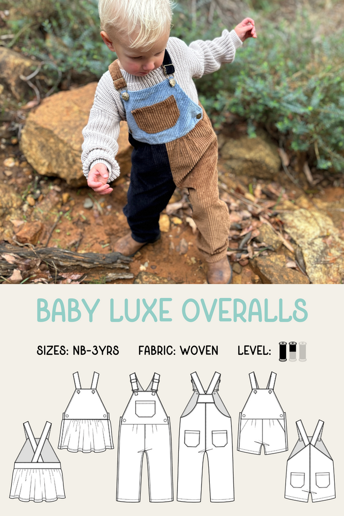 Baby Luxe Overalls Sewing Pattern