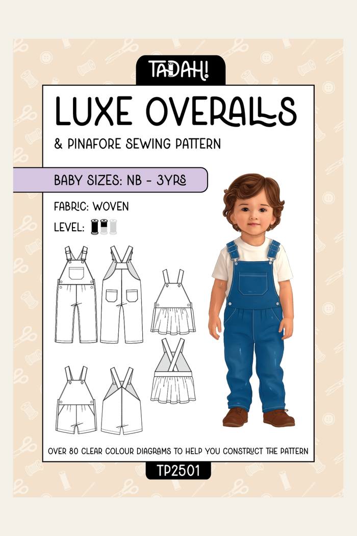 Baby Luxe Overalls Sewing Pattern