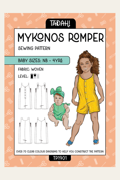 Baby Mykonos Romper Sewing Pattern