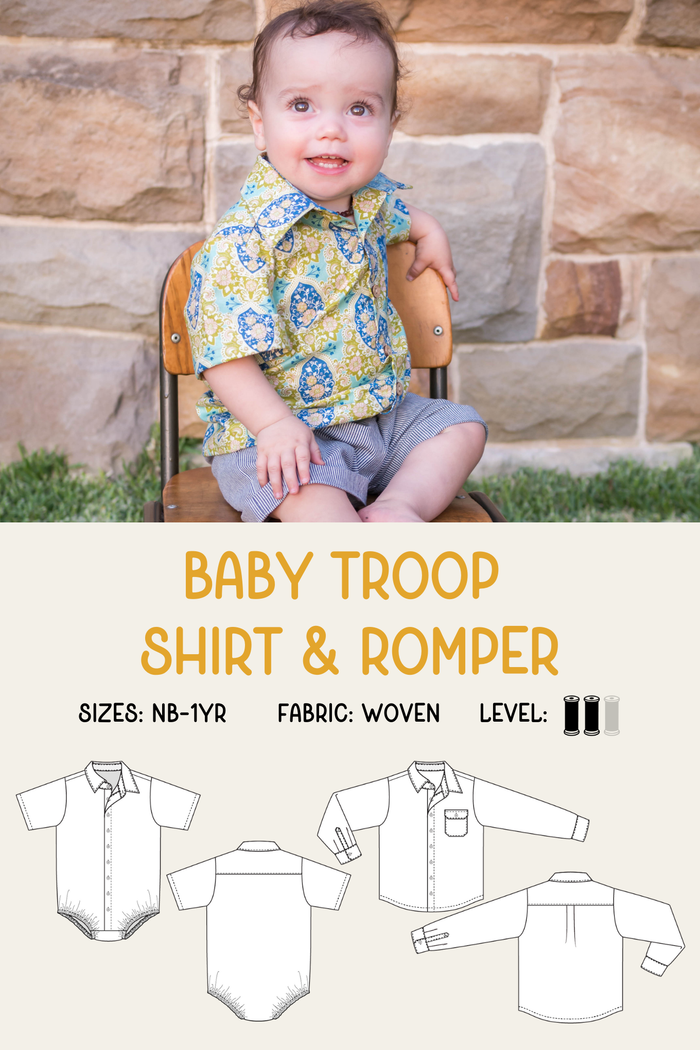 Baby Troop Shirt & Romper Sewing Pattern