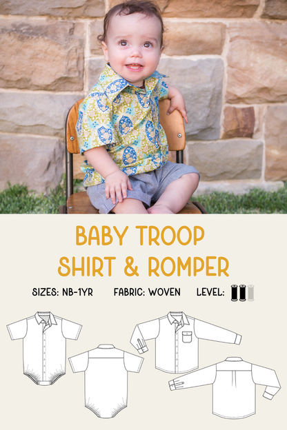 Baby Troop Shirt & Romper Sewing Pattern