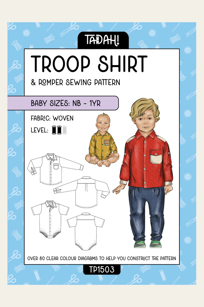 Baby Troop Shirt & Romper Sewing Pattern