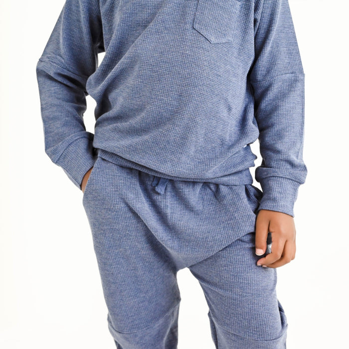 Bamboo Waffle Kids' Jogger Set - Line Dry Only - Jammie Session