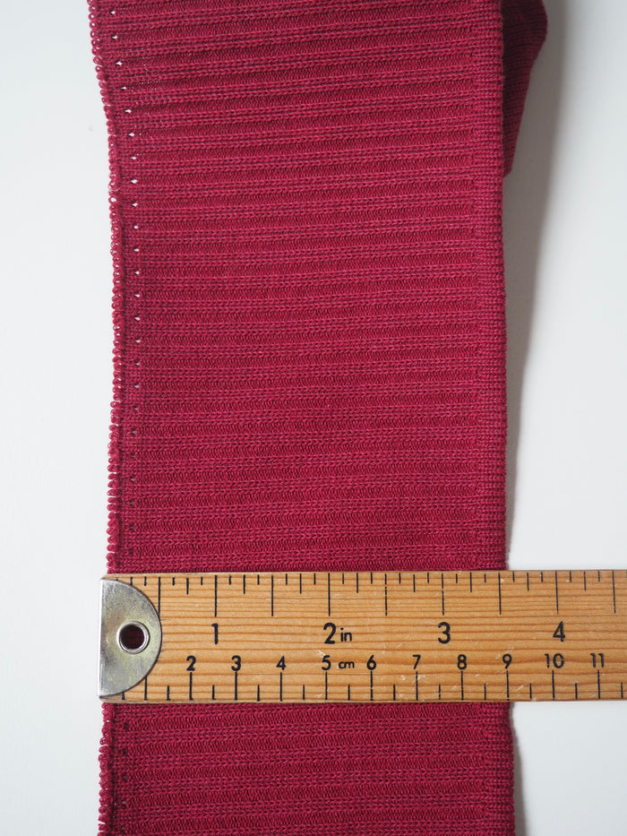Berry Cotton Ribbed Cuff 9cm