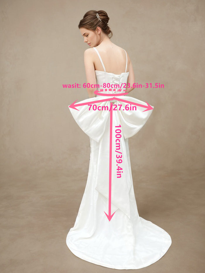 Big Bow Detachable for Wedding Dress with Adjustable Waistband