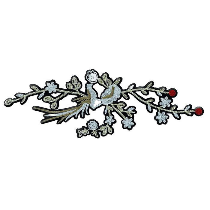 Bird on Branch Embroidery Patch