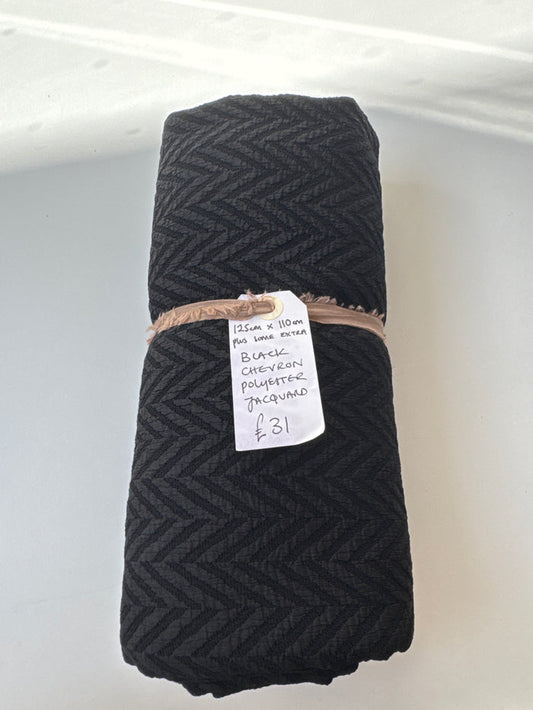 Black Chevron Jacquard Remnant