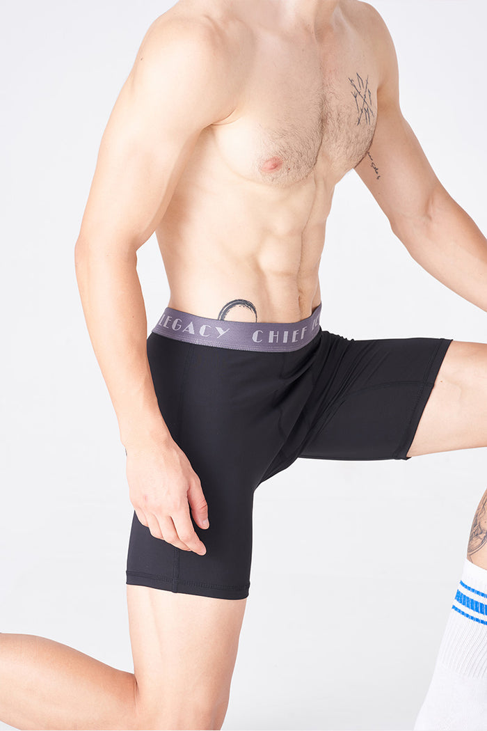 Black Compression Shorts for Men