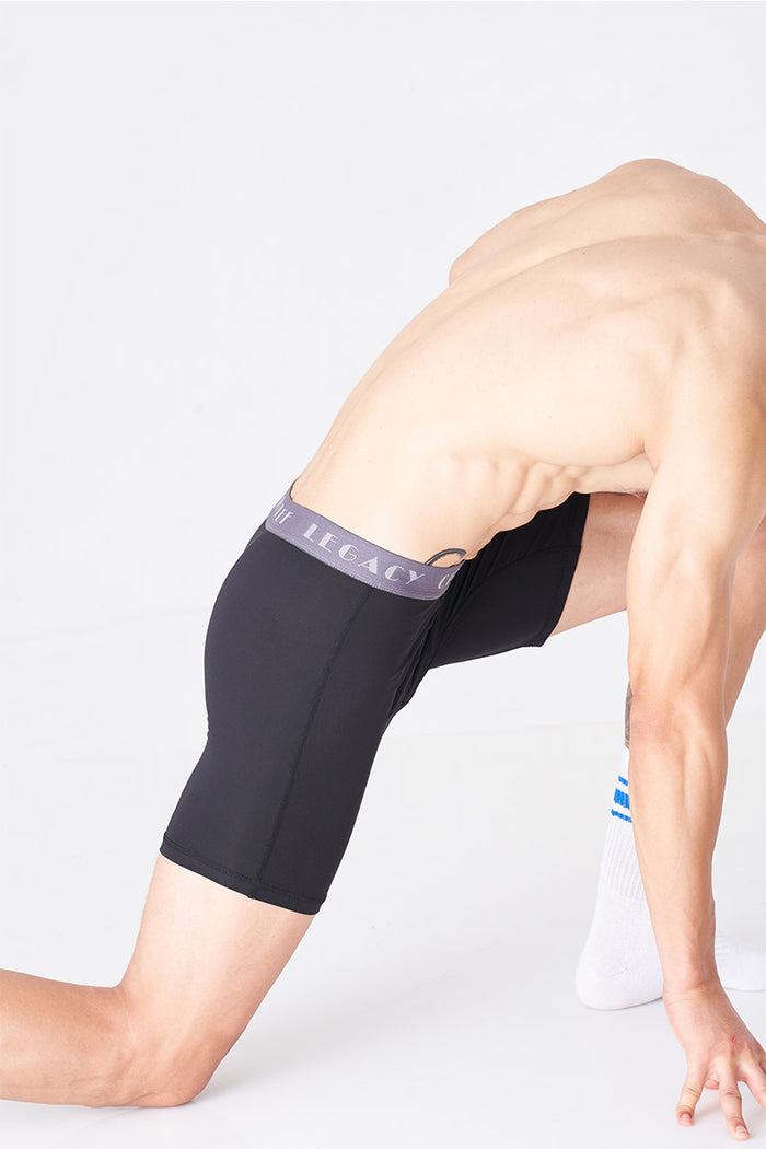 Black Compression Shorts for Men