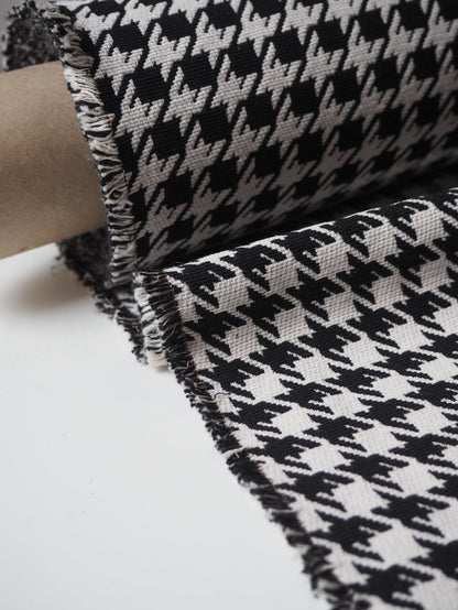 Black + Cream Houndstooth Jacquard