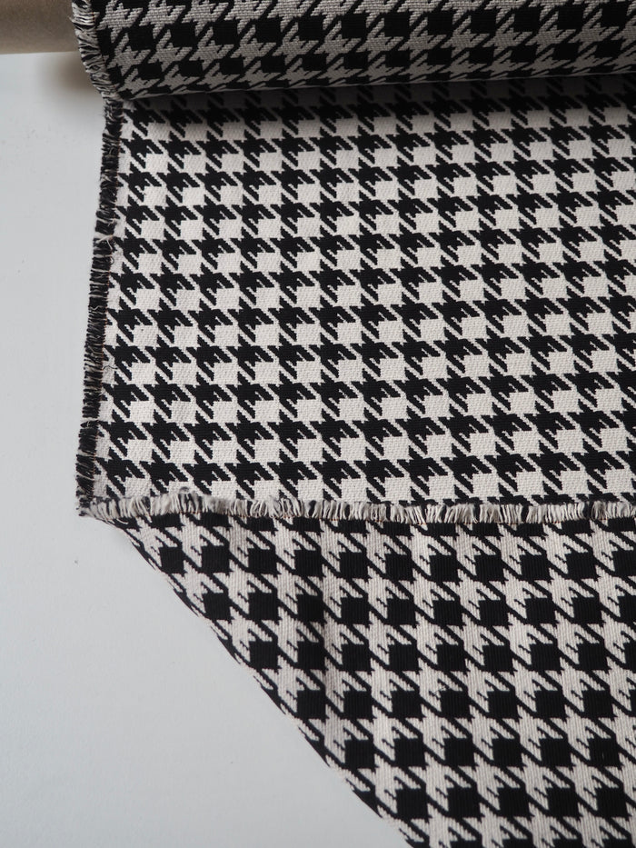 Black + Cream Houndstooth Jacquard