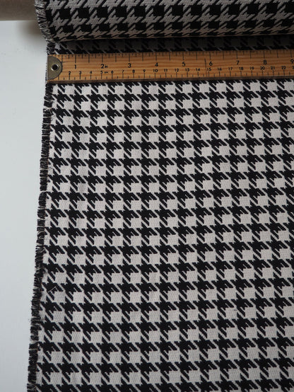 Black + Cream Houndstooth Jacquard