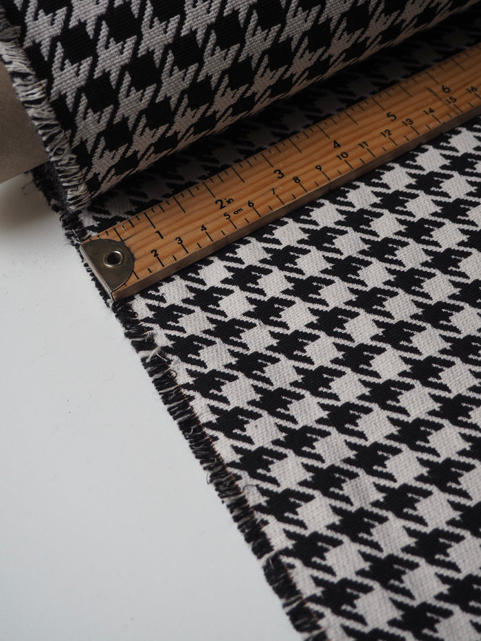 Black + Cream Houndstooth Jacquard